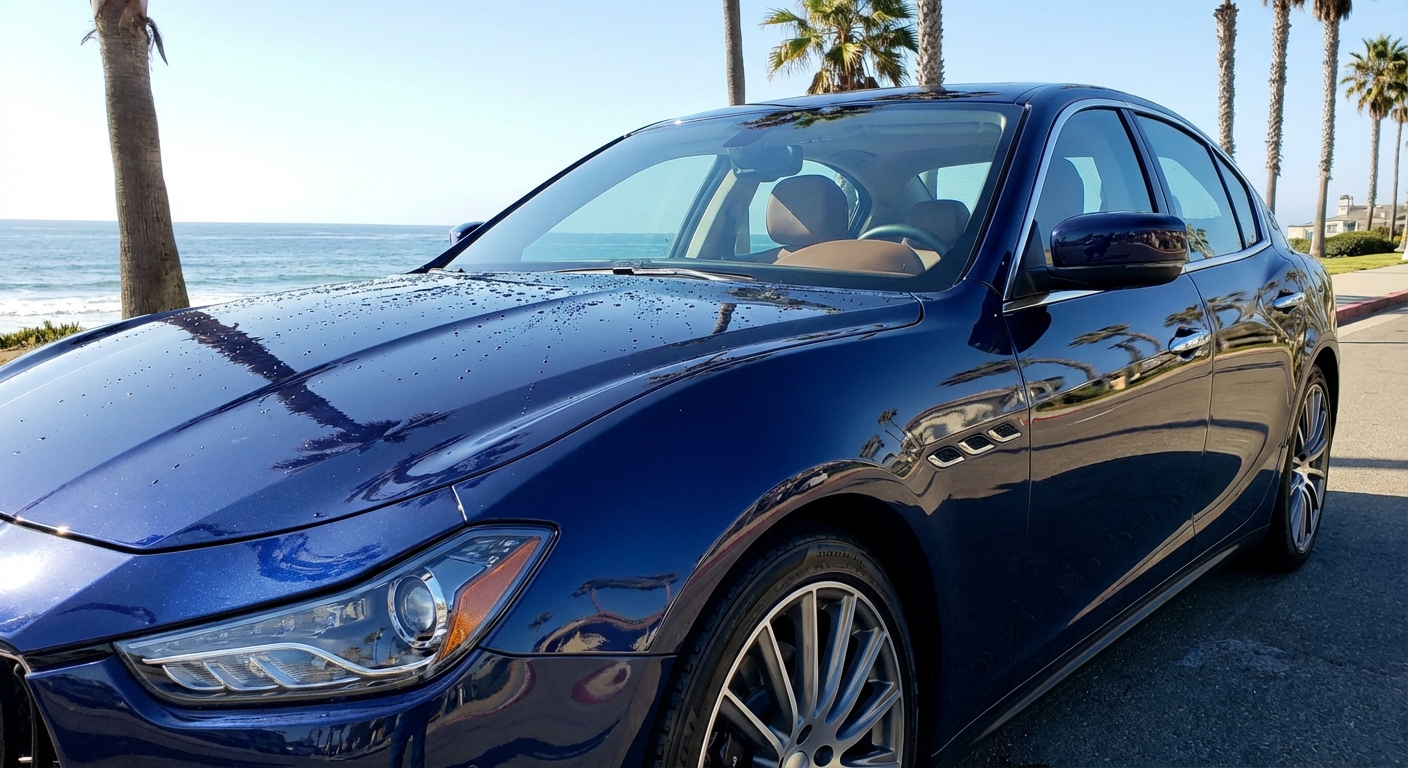 Ceramic coating protecting car paint from San Diego sun, salt air, and daily driving